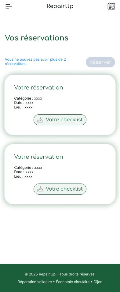 Mes réservations